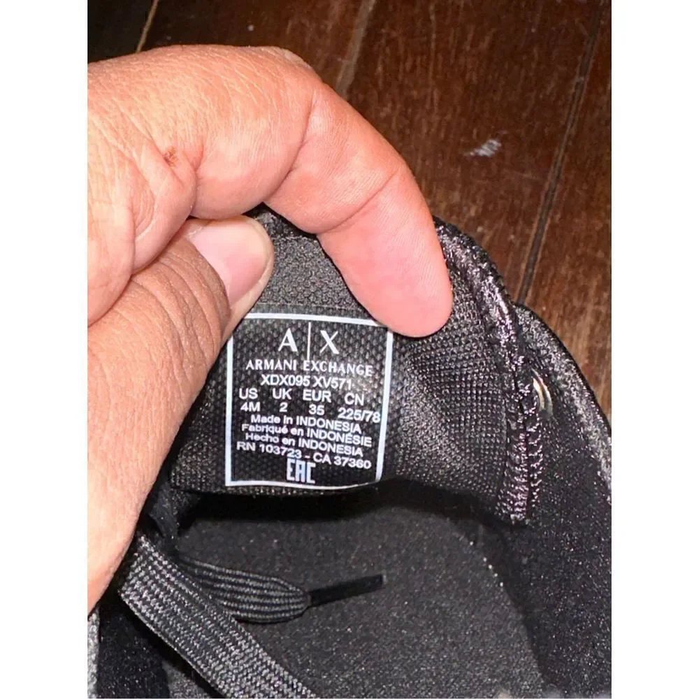 A|X ARMANI EXCHANGE Women's Lace Up High Top Sneaker
